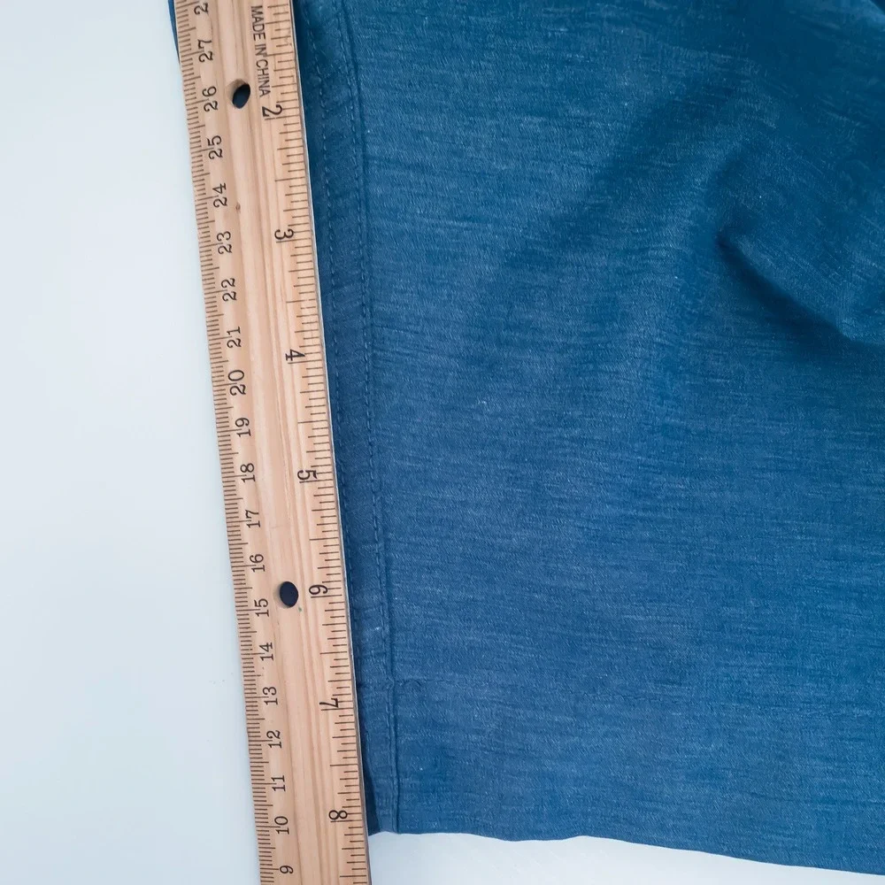 Faherty All Day Shorts Mens 32 Blue Hybrid Stretch Recycled MSC0012